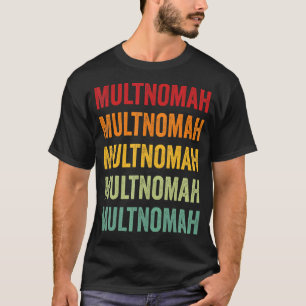 Camiseta Design de texto Arco-Íris do Condado de Multnomah