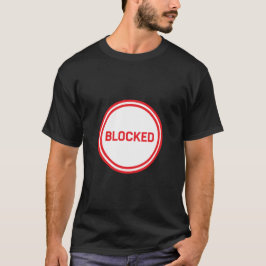 Camiseta Design de texto 'Bloqueado' Simples e Negrito