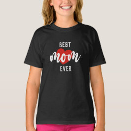 Camiseta Design de Texto Bonito A Melhor Mãe De Sempre Com