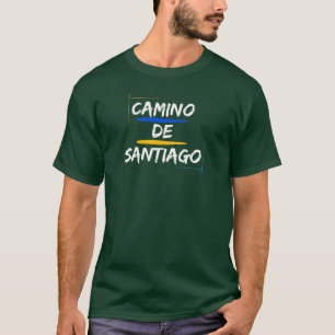 Camiseta Design de texto Branco Apenas Texto Camino de Sant