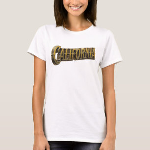 Camiseta Design de texto CALIFÓRNIA laranja ousado