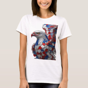 Camiseta Design de texto Cinza na Moda ÁGUIA AMERICANA