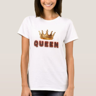 Camiseta Design de texto da Rainha com textura ígnea