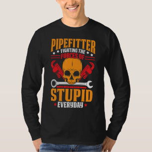 Camiseta Design de texto de Ajuste de Tubo de Cotação do Pi