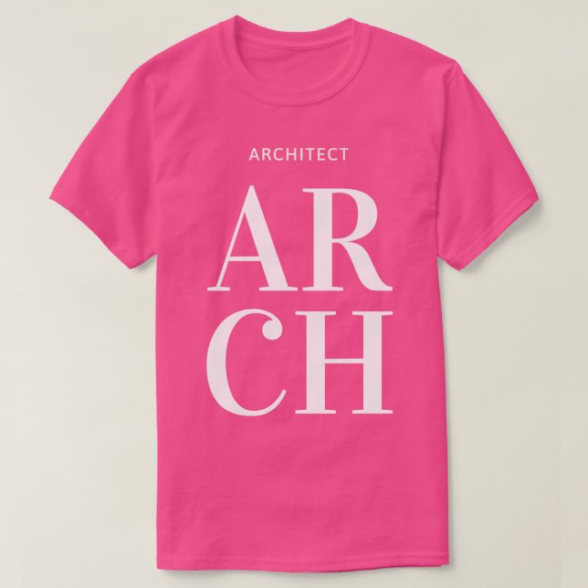 Camiseta Design de texto de arquiteto (Frente do Design)