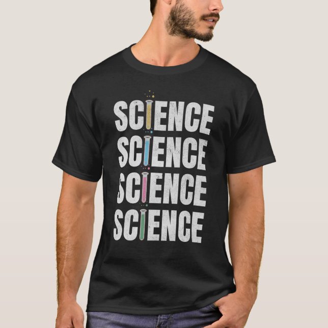 Camiseta Design de texto de Ciências (Frente)