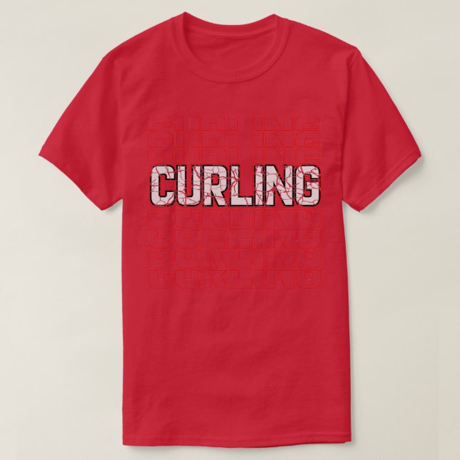 Camiseta Design de texto de Curling legal para o Curler (Frente do Design)