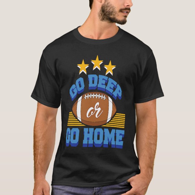 Camiseta design de texto de futebol americano legal e engra (Frente)