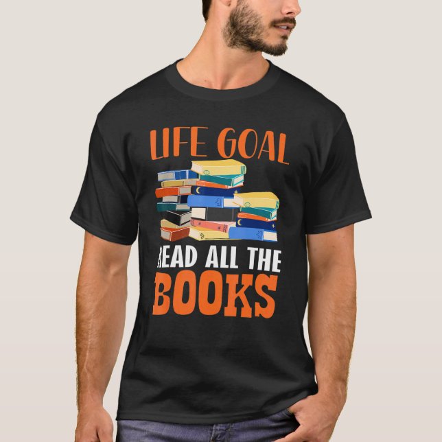 Camiseta Design de texto de Leitura do Livro de Citação do  (Frente)