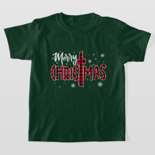 Camiseta Design de Texto de Natal Feliz