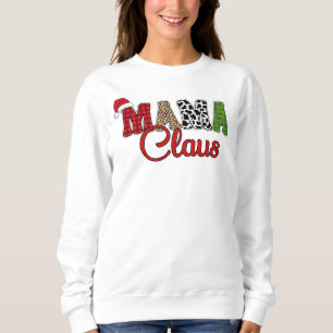 Camiseta Design de texto de Natal Mama Claus-50096