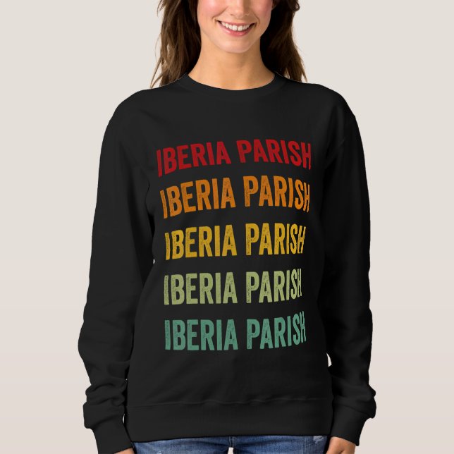 Camiseta Design de texto em arco-íris do Condado da Paróqui (Frente)
