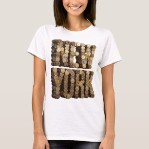 Camiseta Design de texto em prata limpa NEW YORK