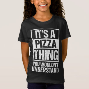 Camiseta Design de texto Engraçado de Pizza, é uma Pizza.