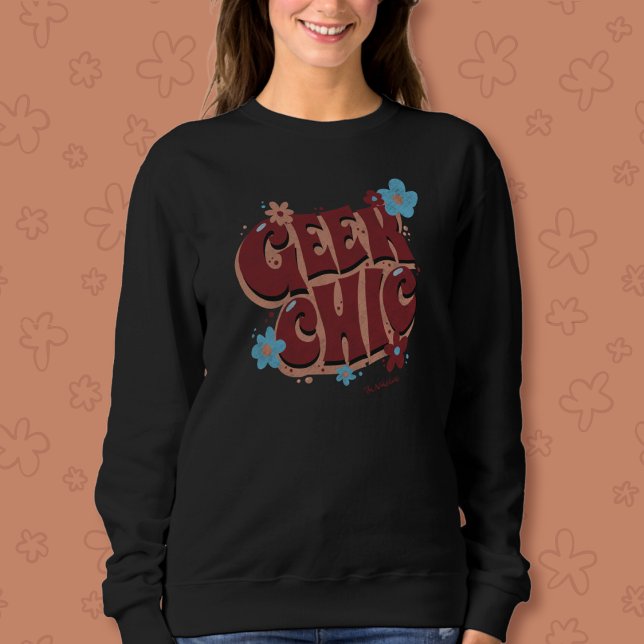 Camiseta Design de texto Floral Com geek Chic (Criador carregado)