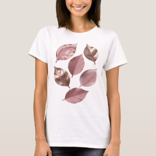 Camiseta Design de texto folhagem prateada limpa
