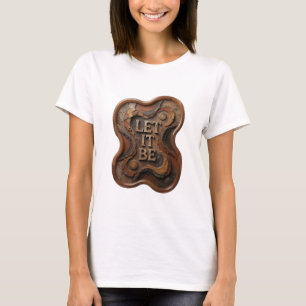Camiseta Design de texto Fresh Silver LET IT BE