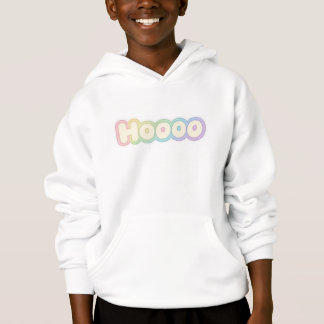 Camiseta Design de texto HOOOO Pastel Fofo
