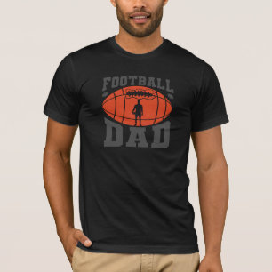 Camiseta Design de texto-Laranja e Cinzas do Pai de futebol
