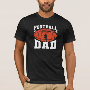 Camiseta Design de texto-Laranja--Pai de futebol e Cinza T-