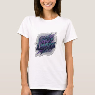 Camiseta Design de texto NE SEM LIMITES Roxo Ousado