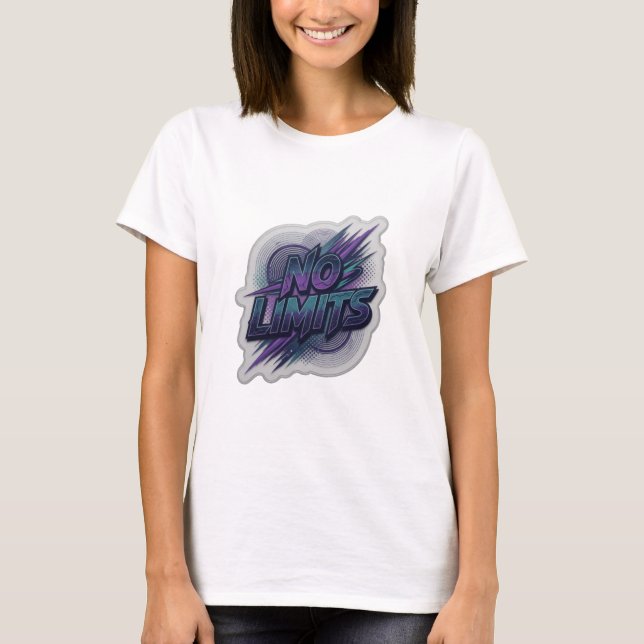 Camiseta Design de texto NE SEM LIMITES Roxo Ousado (Frente)