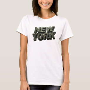 Camiseta Design de texto NEW YORK colorido e vibrante