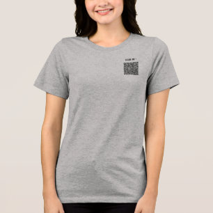 Camiseta Design de Texto Personalizado para QR Code Scan Fa