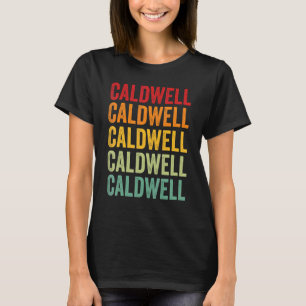Camiseta Design de texto Rainbow do Condado de Caldwell