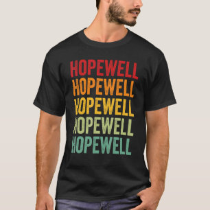 Camiseta Design de texto Rainbow do Condado de Hopewell