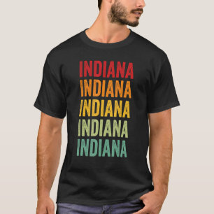 Camiseta Design de texto Rainbow do Condado de Indiana