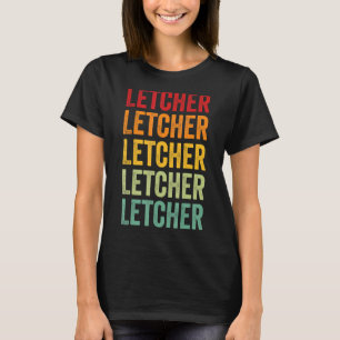 Camiseta Design de texto Rainbow do Condado de Letcher