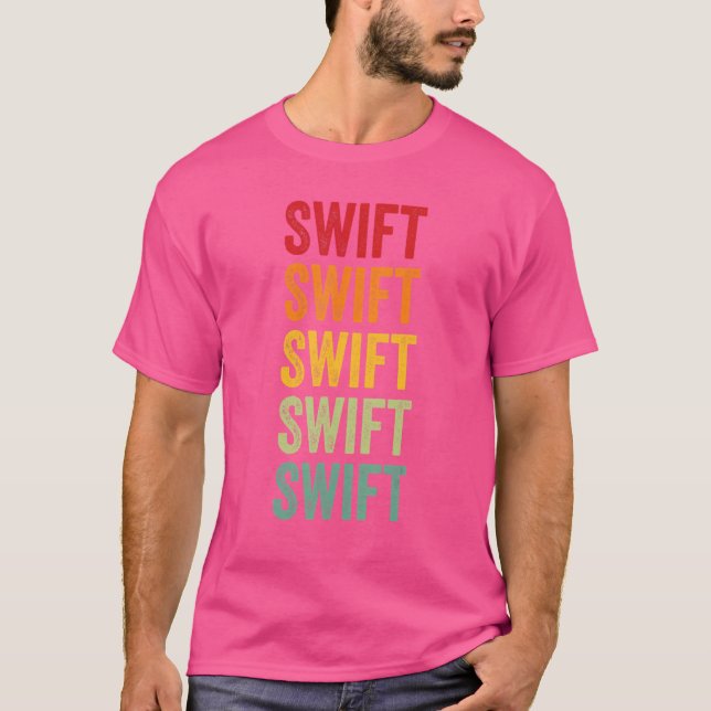 Camiseta Design de texto Rainbow do Condado de Swift (Frente)