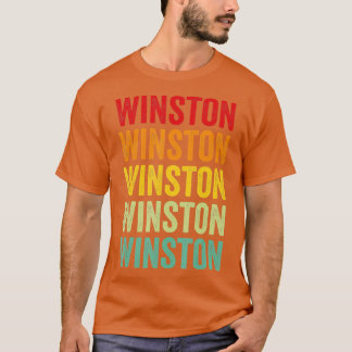 Camiseta Design de texto Rainbow do Condado de Winston