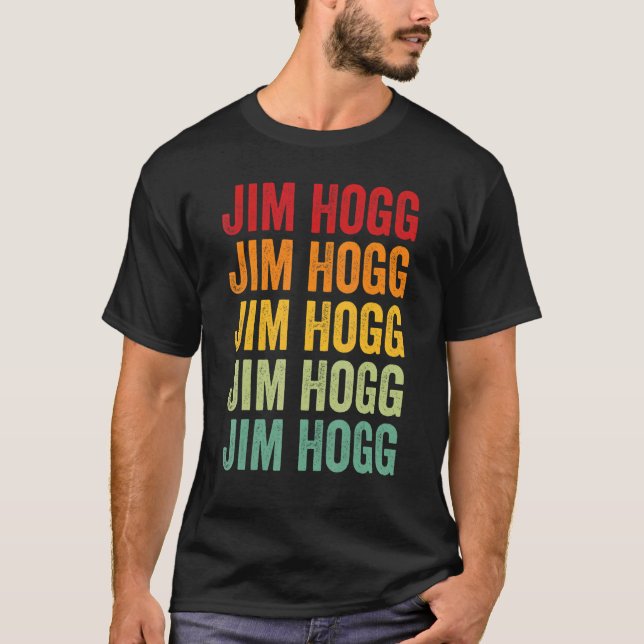 Camiseta Design de texto Rainbow do Texas County Jim Hogg (Frente)