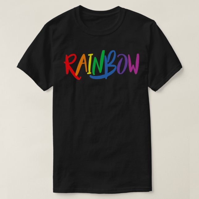 Camiseta DESIGN DE TEXTO RAINBOX Para Meninos (Frente do Design)