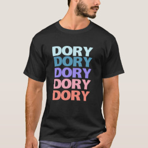 Camiseta Design de Texto Repetido Moderno Divertido Dory