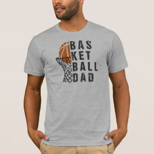 Camiseta Design de texto Retroativo de Pai de basquete