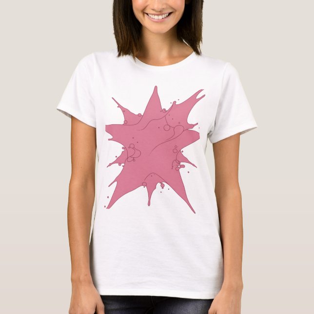 Camiseta Design de texto rosa PINK SPLASH Snappy (Frente)