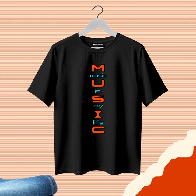 Camiseta Design de texto sobre música (Criador carregado)
