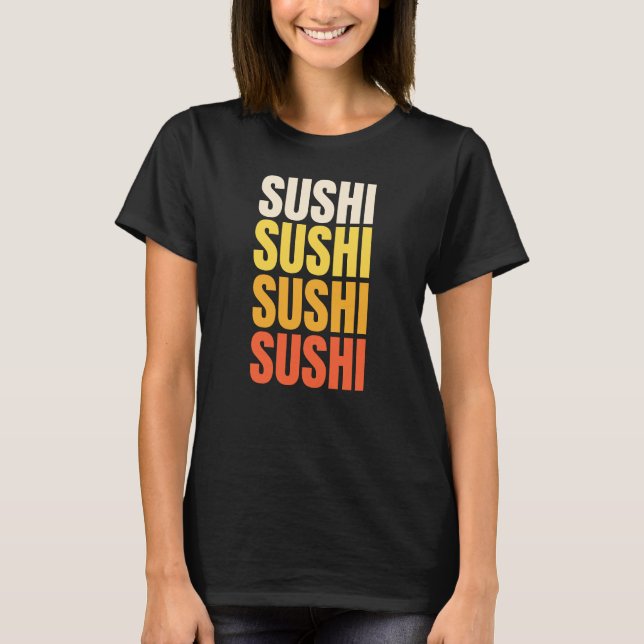 Camiseta Design de texto Sushi (Frente)