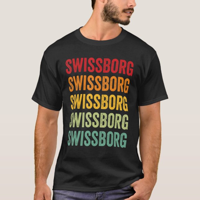 Camiseta Design de texto Swissborg Crypto Rainbow (Frente)