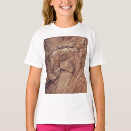 Camiseta Design de Textura Rústica de Madeira