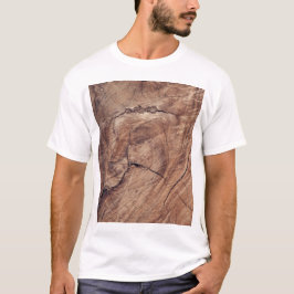 Camiseta Design de Textura Rústica de Madeira