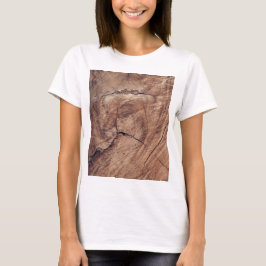 Camiseta Design de Textura Rústica de Madeira