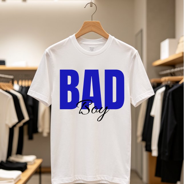 Camiseta Design de Tipografia Azul Ousada e Masculina (Criador carregado)
