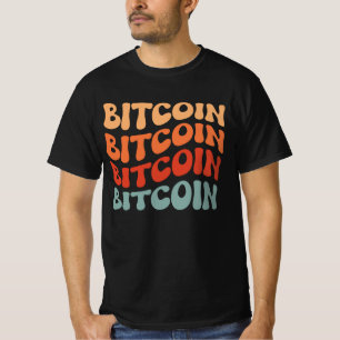 Camiseta Design de Tipografia Bitmoney Retro