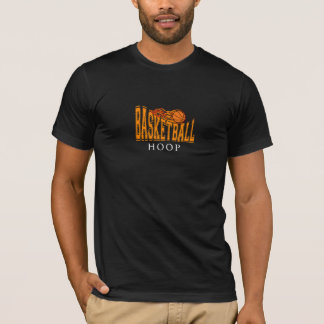 Camiseta Design de Tipografia de Basquete em Chamas