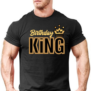 Camiseta Design de Tipografia de Birthday King