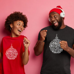 Camiseta design de tipografia de bola de árvore de Natal al